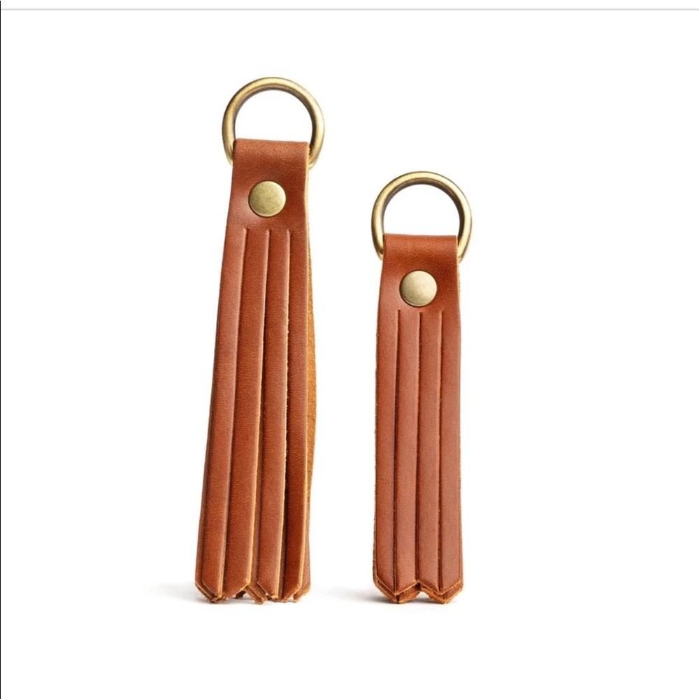 NEW Portland Leather Goods Honey Tassel Keychain